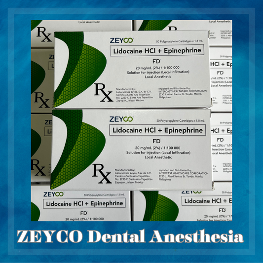 ZEYCO Lidocaine HCl with Epinephrine Local Anesthesia (Exp. date: March 2025)